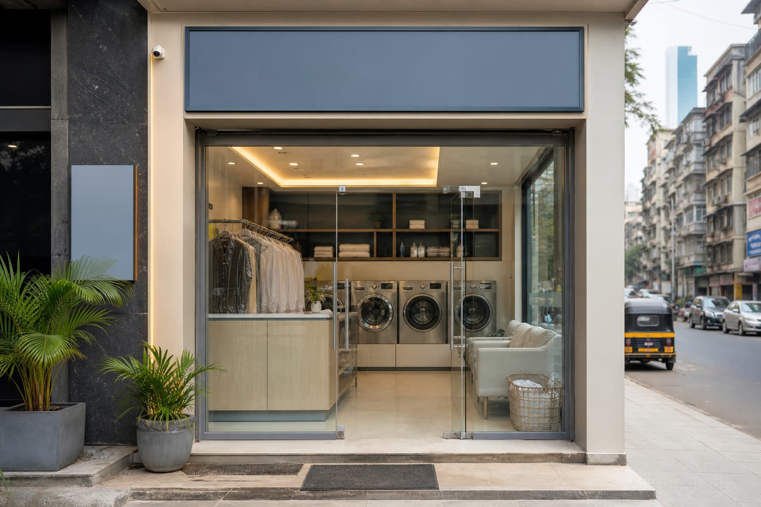 Ajit's Laundry store entrance