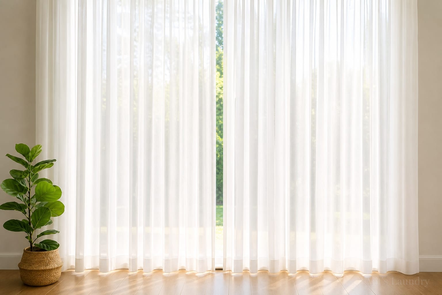 Final look after Curtain Cleaning at Ajit's Laundry Mulund